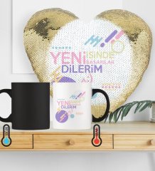 Kişiye Özel Yeni İş Tebrik Sihirli Set 2 (Altın Yaldız)