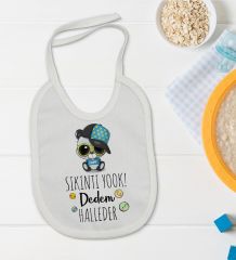 BK Kids Sıkıntı Yok Dedem Halleder Tasarımlı Bebek Body Zıbın ve Mama Önlüğü Hediye Seti - Model 2