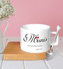 Kişiye Özel Mânâ Munis Ahşap Altlıklı Seramik Fincan-1
