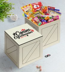 Kişiye Özel Canım Öğretmenim Ahşap Kutuda Nostaljik Lezzetler Hediye Seti-11