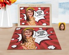 Kişiye Özel Kız Çocuk Kolay Yetişmiyor Karikatürlü 1000 Parça Profesyonel Puzzle-2