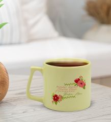 BK Gift Kişiye Özel İsimli Anneler Günü Tasarımlı Pastel Sarı Middle Kupa Bardak, Anneye Hediye, Anneler Günü Hediyesi-6