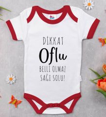 BK Kids Dikkat Oflu Tasarımlı Kırmızı Bebek Body Zıbın-1