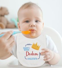 BK Kids Sıkıntı Yok Dedem Halleder Tasarımlı Bebek Body Zıbın ve Mama Önlüğü Hediye Seti - Model 1