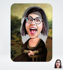 Kişiye Özel Mona Lisa Tasarımlı Dijital Karikatür-1