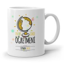 Kişiye Özel En İyi Sınıf Öğretmeni Beyaz Kupa Bardak - 4