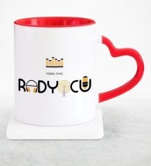 Kişiye Özel Mesleki Radyocu Kırmızı Kalpli Kupa Bardak