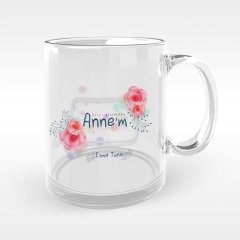 Kişiye Özel Bugün Günlerden Annem Tasarımlı Cam Kupa Bardak