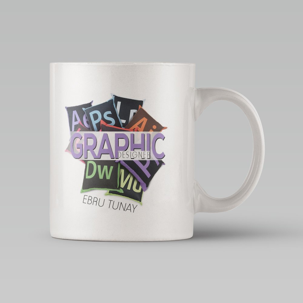 Kişiye Özel Grafik Tasarımcı Temalı Beyaz Kupa Bardak - 5
