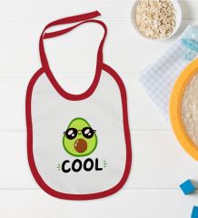 BK Kids Cool Tasarımlı Kırmızı Bebek Mama Önlüğü-1