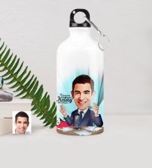 Kişiye Özel Bay Sunucu Spiker Karikatürlü Metal Suluk (500 ml.) 1