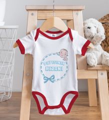 BK Kids Dayısının Kızanı Tasarımlı Kırmızı Bebek Body Zıbın-1