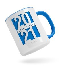 BK Gift Kişiye Özel 2023 Mutlu Yıllar Mavi Kupa Bardak-7