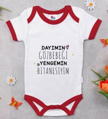 BK Kids Dayımın Gözbebeği Tasarımlı Kırmızı Bebek Body Zıbın-1