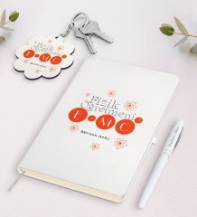 Kişiye Özel Fizik Öğretmeni Beyaz Defter Kalem Ve Anahtarlık Hediye Seti-2