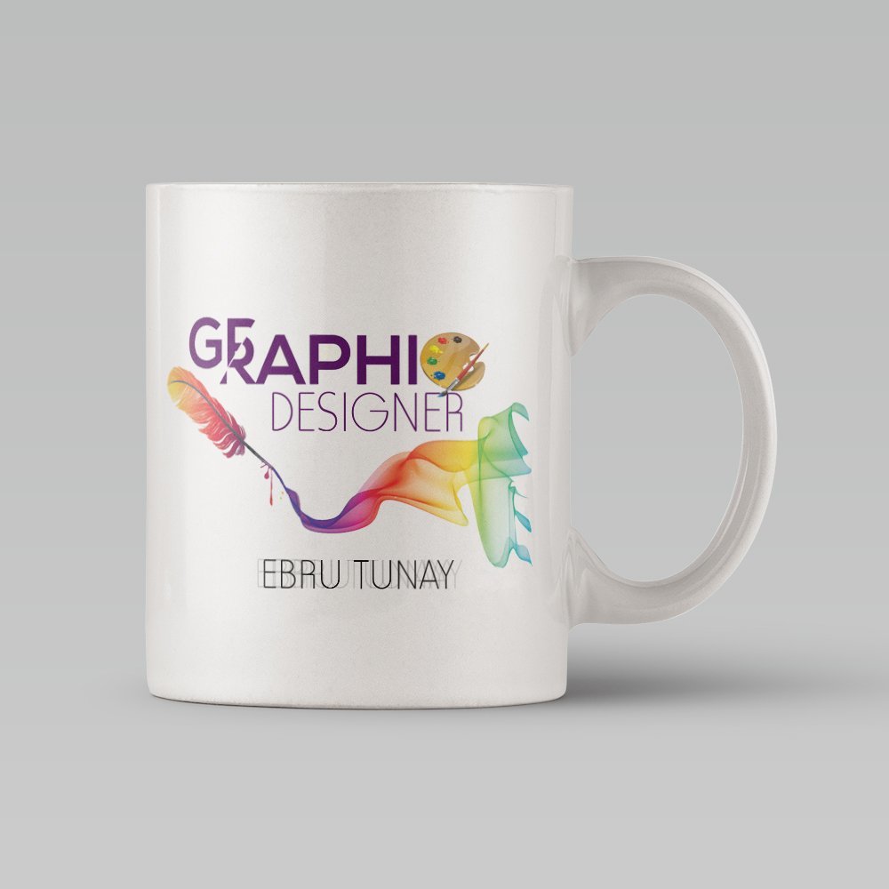 Kişiye Özel Grafik Tasarımcı Temalı Beyaz Kupa Bardak - 2