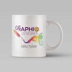 Kişiye Özel Grafik Tasarımcı Temalı Beyaz Kupa Bardak - 2