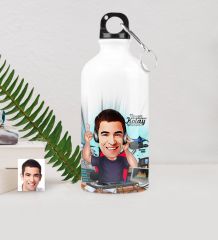 Kişiye Özel Bay Radyocu Karikatürlü Metal Suluk (500 ml.) 1