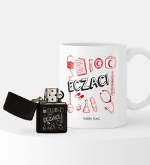 Kişiye Özel Eczacı Temalı Çakmak ve Kupa Seti - 2