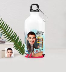 Kişiye Özel Bay Öğretmen Karikatürlü Metal Suluk (500 ml.) 2