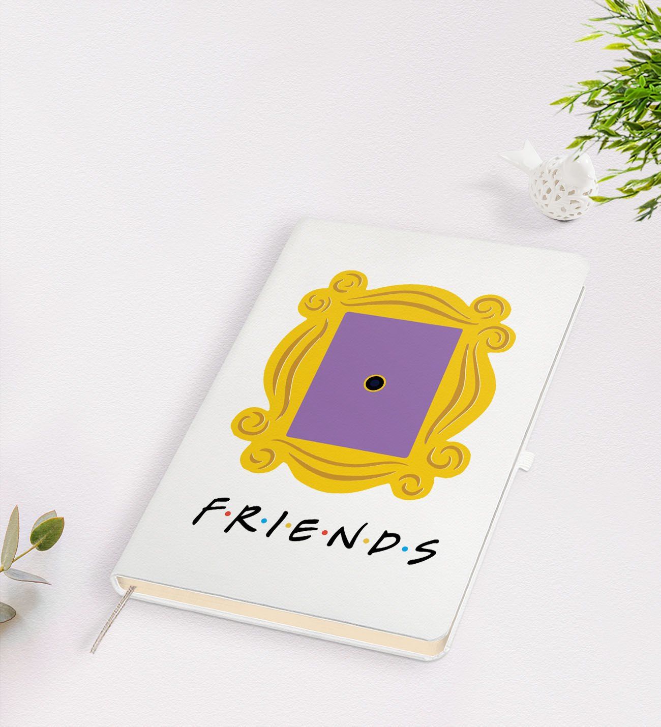 BK Gift Friends Monica’s Kapı Süsü Çerçevesi Tasarımlı Beyaz Defter