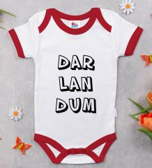 BK Kids Darlandum Tasarımlı Kırmızı Bebek Body Zıbın-2