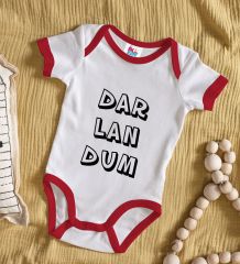 BK Kids Darlandum Tasarımlı Kırmızı Bebek Body Zıbın-2