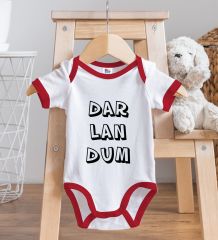 BK Kids Darlandum Tasarımlı Kırmızı Bebek Body Zıbın-2