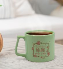 BK Gift Kişiye Özel İsimli Anneler Günü Tasarımlı Pastel Yeşil Middle Kupa Bardak, Anneye Hediye, Anneler Günü Hediyesi-7