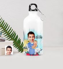 Kişiye Özel Bay Ebe Karikatürlü Metal Suluk (500 ml.) 1
