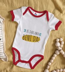BK Kids Darlama Beni Tasarımlı Kırmızı Bebek Body Zıbın-1