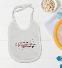 BK Kids Sen Bir De Teyzemin Güzelliğini Gör Tasarımlı Bebek Body Zıbın ve Mama Önlüğü Hediye Seti - Model 1