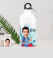 Kişiye Özel Bay Hemşir Karikatürlü Metal Suluk (500 ml.) 1