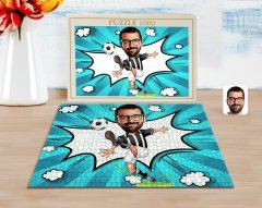 Kişiye Özel Siyah Beyaz Karikatürlü 1000 Parça Profesyonel Puzzle-1