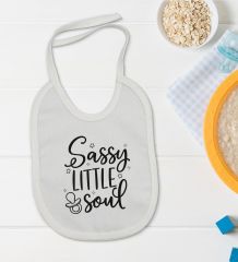 BK Kids Sassy Little Soul Tasarımlı Bebek Body Zıbın ve Mama Önlüğü Hediye Seti - Model 1