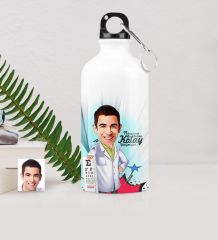 Kişiye Özel Bay Göz Doktoru Karikatürlü Metal Suluk (500 ml.) 1