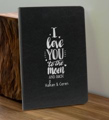 BK Gift Sevgiliye Özel İsimli Siyah Defter ve Gold Cam Matara Hediye Seti-2, Sevgiliye Hediye, Sevgililer Günü, Yeni İş Hediyesi