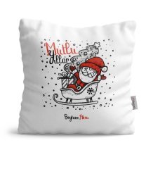 Kişiye Özel Noel Baba Mutlu Yıllar Saten Yastık - 6