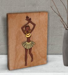 BK Gift African Woman Tasarımlı Dekoratif Mini Kanvas Tablo 15x20cm-1