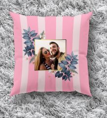 BK Gift Kişiye Özel Fotoğraflı Premium Kumaş Pembe Beyaz Kırlent Yastık, Ev Hediyesi, Ev Dekorasyonu, Kişiselleştirilmiş Yastık, Dekoratif Hediye-1