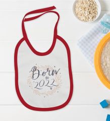 BK Kids Born To 2022 Tasarımlı Kırmızı Bebek Mama Önlüğü-1
