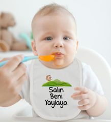 BK Kids Salın Beni Yaylaya Tasarımlı Bebek Body Zıbın ve Mama Önlüğü Hediye Seti - Model 1