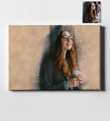 Kişiye Özel Yağlı Boya Tasarımlı Kanvas Tablo (50 x 70 cm.) 2
