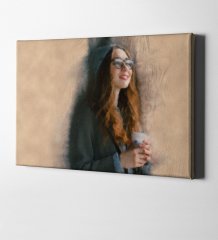 Kişiye Özel Yağlı Boya Tasarımlı Kanvas Tablo (50 x 70 cm.) 2