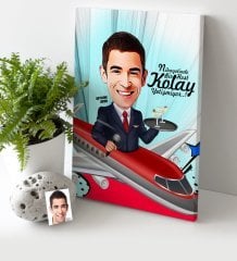 Kişiye Özel Host Karikatür Kanvas Tablo (30 x 50 cm.)
