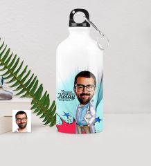 Kişiye Özel Bay Doktor Karikatürlü Metal Suluk (500 ml.) 5