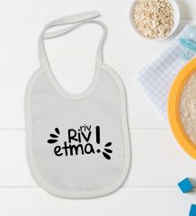BK Kids Riv Riv Etma Tasarımlı Bebek Body Zıbın ve Mama Önlüğü Hediye Seti - Model 1