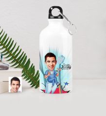 Kişiye Özel Bay Diş Hekimi Karikatürlü Metal Suluk (500 ml.) 1