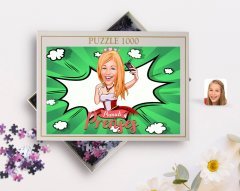 Kişiye Özel Pamuk Prenses Karikatürlü 1000 Parça Profesyonel Puzzle-3