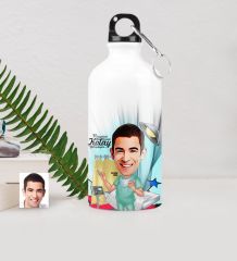 Kişiye Özel Bay Cerrah Karikatürlü Metal Suluk (500 ml.) 1